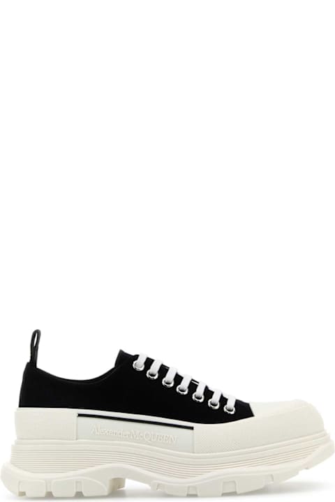 Homeware Alexander McQueen Black Canvas Tread Slick Sneakers