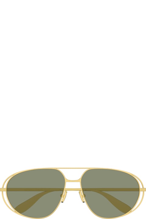 Bottega Veneta Eyewear Eyewear for Men Bottega Veneta Eyewear Bottega Veneta Bv1344s 001 Gold Green Sunglasses