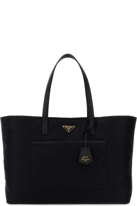 Homeware Prada Black Re-nylon Large Re-edition 1978 Shopping Bag