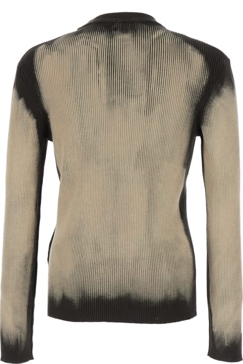 Diesel Sweaters for Men Diesel Black 'k-darin' Ribbed Knit Jumper In Cotton Man