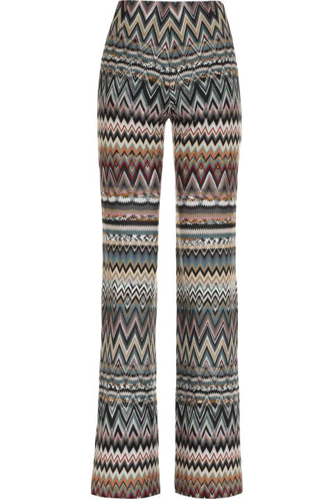 Missoni for Women Missoni Chevron Knitted Palazzo Trousers