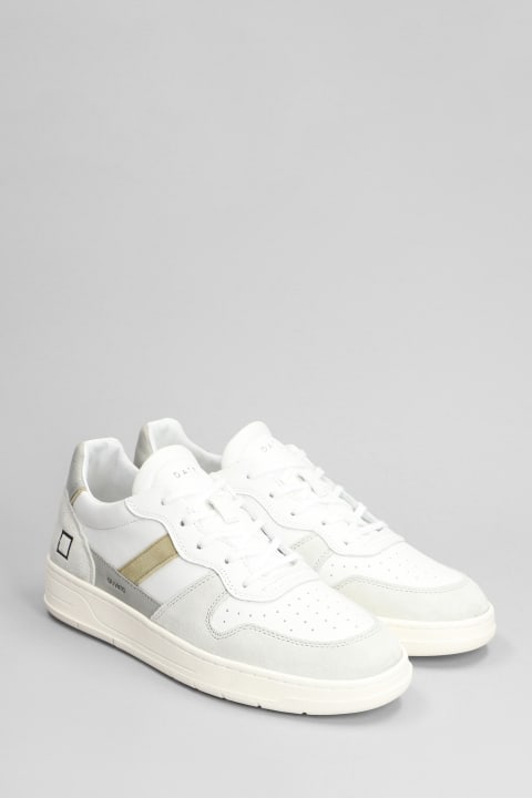 D.A.T.E. Sneakers for Men D.A.T.E. Court 2.0 Sneakers In White Suede And Leather