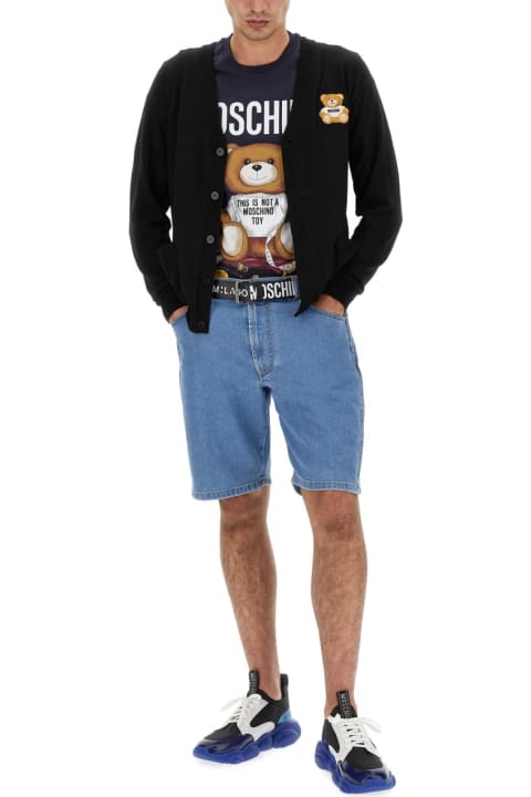 Moschino Sweaters for Men Moschino Teddy Patch Cardigan