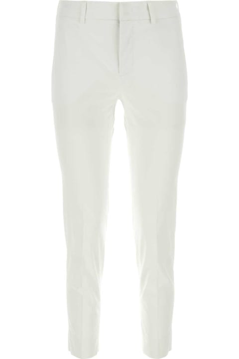 PT Torino Pants & Shorts for Women PT Torino White Stretch Cotton New York Pant