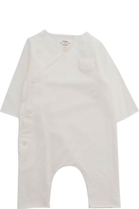 Fashion for Baby Boys Teddy & Minou Long White Playsuit