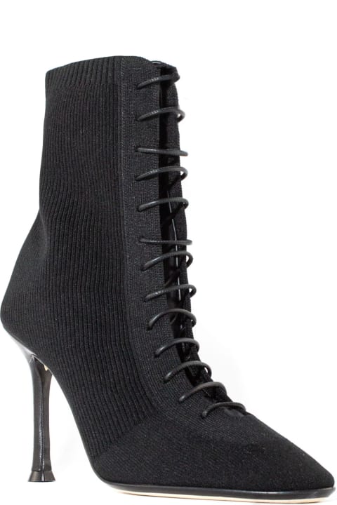 Alevì Boots for Women Alevì Black Knit Ankle Boots