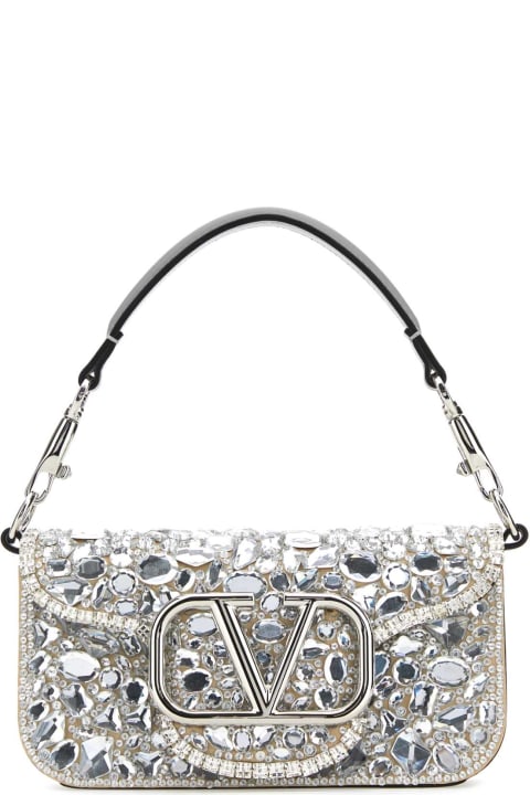 Bags Sale for Women Valentino Garavani Embellished Leather Small Locã² Handbag