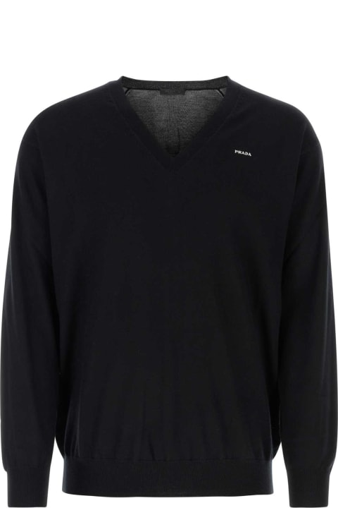 Prada Clothing for Men Prada Black Cashmere Sweater