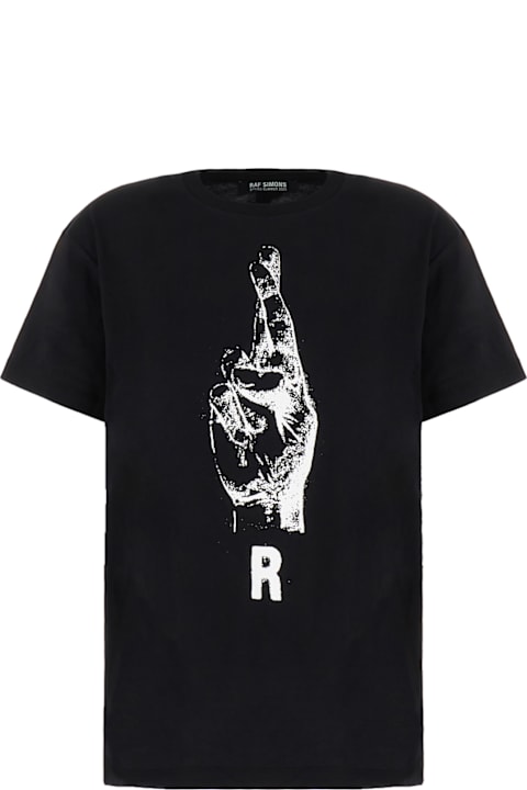 Raf Simons Topwear for Women Raf Simons Black Cotton T-shirt