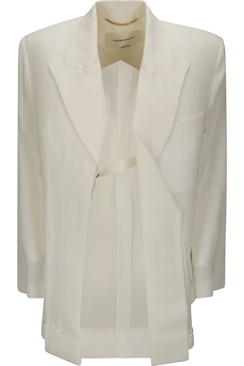 Victoria Beckham Coats & Jackets for Women Victoria Beckham Fold Detail Tailored Jacket