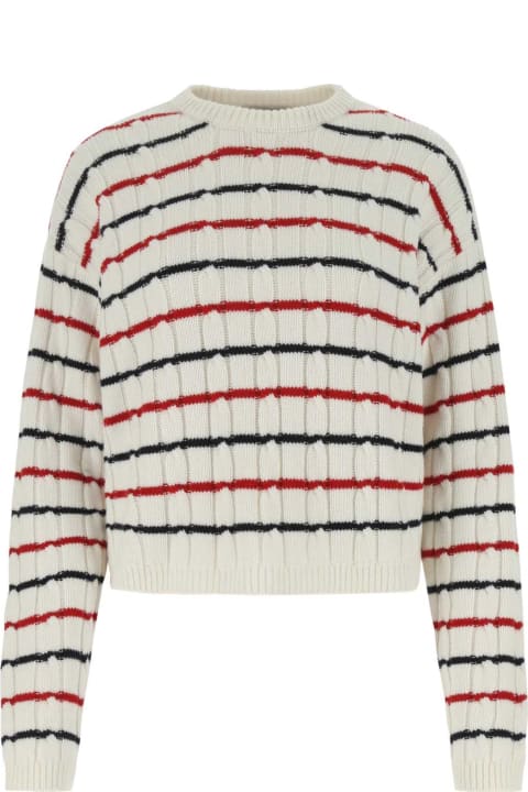 ウィメンズ新着アイテム Miu Miu Embroidered Cashmere Oversize Sweater