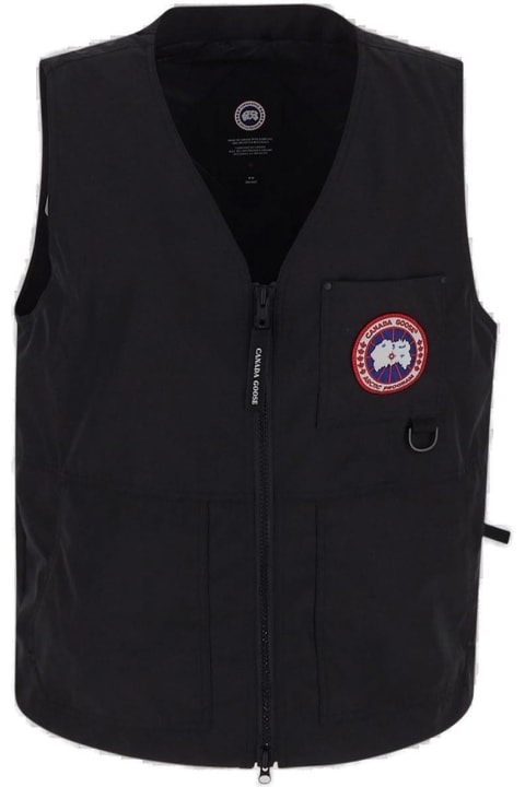 Canada Goose Coats & Jackets for Men Canada Goose Logo Patch Zipped Vest