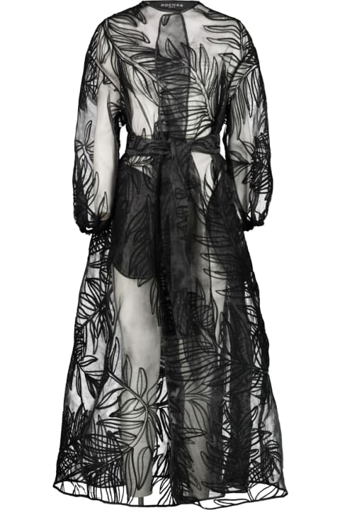 Coats & Jackets for Women Rochas Opera Coat In Embroidered Organza