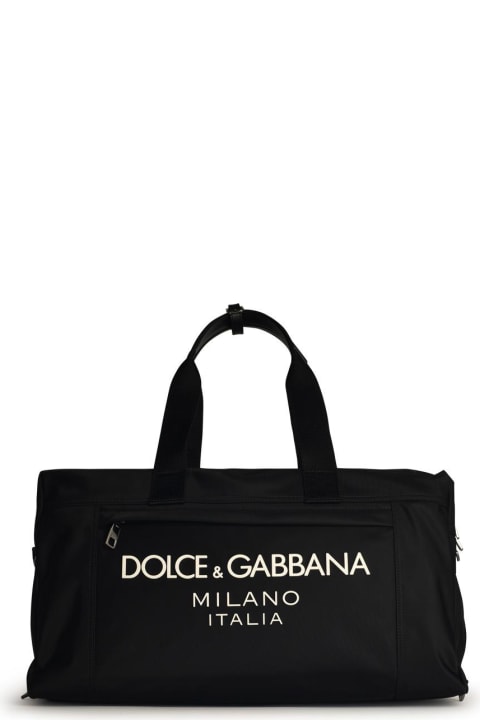 Totes for Men Dolce & Gabbana Black Nylon Duffel Bag