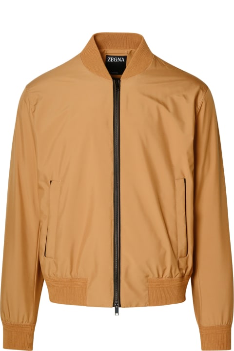 Zegna Coats & Jackets for Men Zegna Beige Polyester Jacket