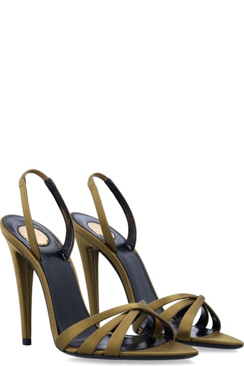Saint Laurent Satin Crepe Kate Sandals