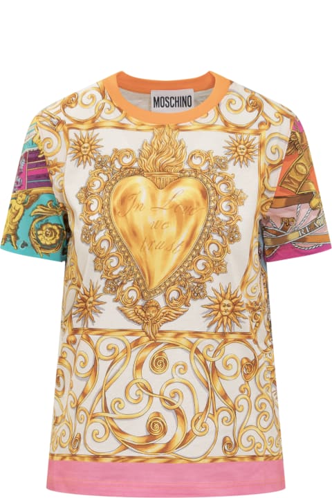 Moschino Topwear for Women Moschino Archive Scarves Print T-shirt