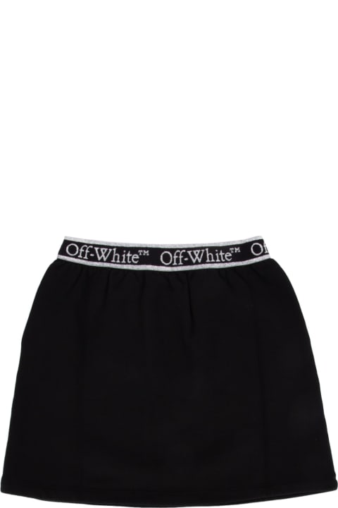 Off-White Bottoms for Boys Off-White Bookish Logoband Sweatskirt Black Whit