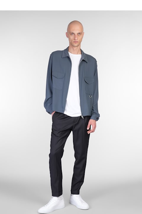 Low Brand Clothing for Men Low Brand Casual Jacket In Grey Polyester