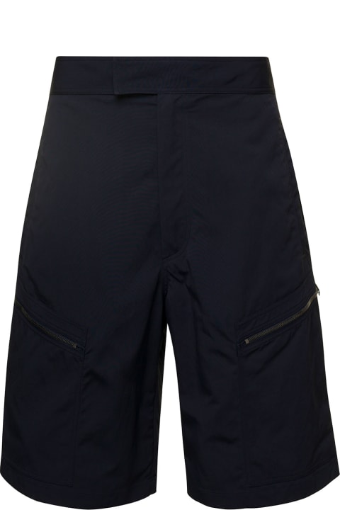 Bottega Veneta Men Bottega Veneta Black Bermuda Shorts With Zip Pockets Black In Polyamide Man