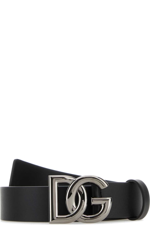 Dolce & Gabbana Belts for Men Dolce & Gabbana Black Leather Belt