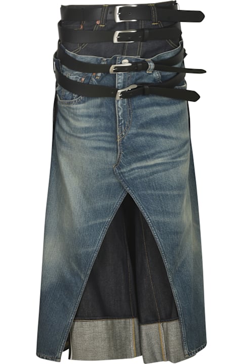 Junya Watanabe Jeans for Women Junya Watanabe Denim Belted Double-layered Jeans