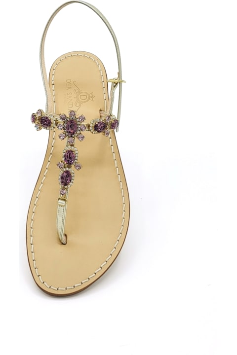 آخر صيحات الموضة من السيدات Dea Sandals Via Krupp Platinum Purple Jewel Sandals