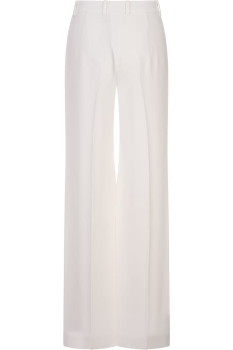 Pants & Shorts for Women Ermanno Scervino White Tailored Palazzo Trousers