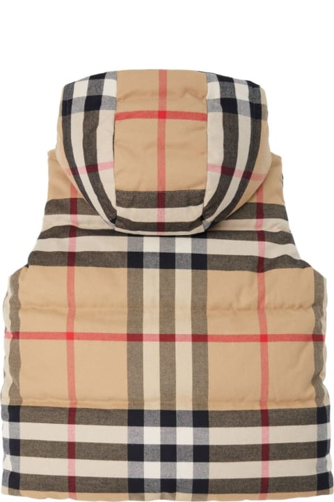 Coats & Jackets for Boys Burberry Burberry Smanicato Rainer Reversibile In Cotone Con Cappuccio Bambino
