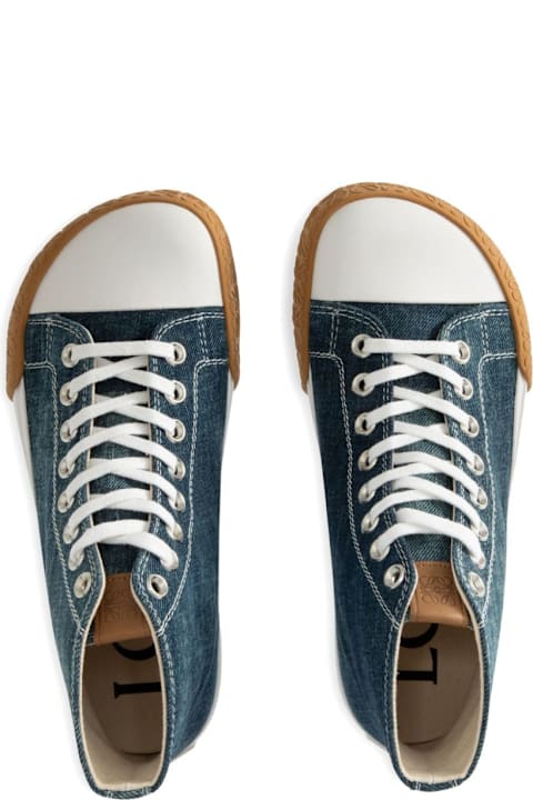 Loewe لـ Kids Loewe Bloc Denim Sneakers