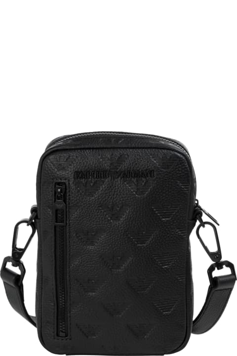 メンズ Emporio Armaniのショルダーバッグ Emporio Armani Leather Crossbody Bag