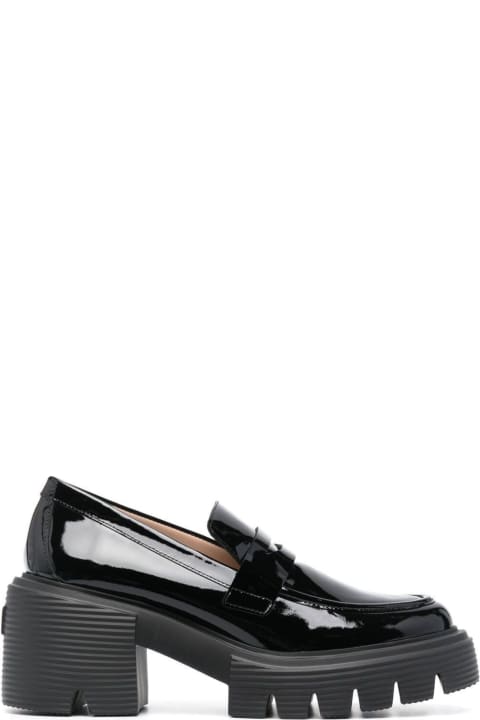 Shoes for Women Stuart Weitzman 'soho' Black Loafers With Chunky Sole In Patent Leather Woman