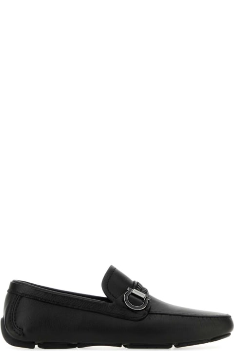 Ferragamo Loafers & Boat Shoes for Women Ferragamo Black Leather Calipso Loafers