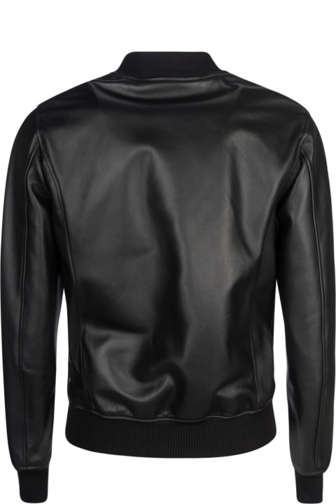 Philipp Plein Coats & Jackets for Men Philipp Plein Billy Logo Leather Bomber