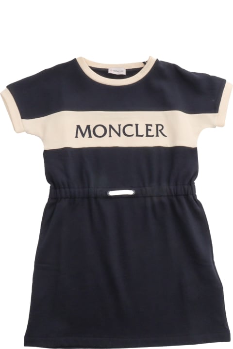 Dresses for Girls Moncler Blue Sportive Dress