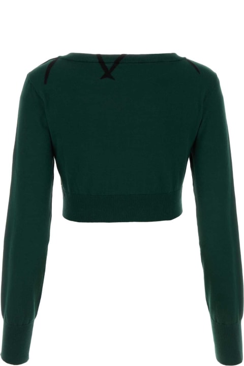 Burberry Sale for Women Burberry Bottle Green Cotton Sweater