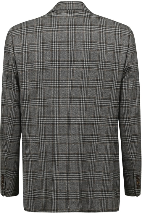 Sartorio Napoli Coats & Jackets for Men Sartorio Napoli Single-Breasted Check Blazer