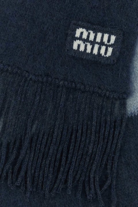 Miu Miu Accessories for Women Miu Miu Embroidered Mohair Blend Scarf