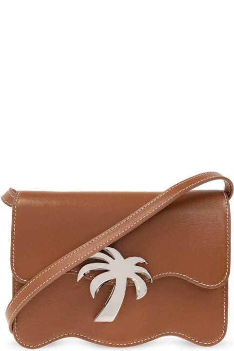 Palm Angels Shoulder Bags for Women Palm Angels Palm Plaque Small Shoulder Bag