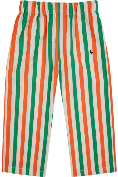 Bobo Choses Kids Bobo Choses Multicolor Trousers For Kids With All-over Multicolor Stripes