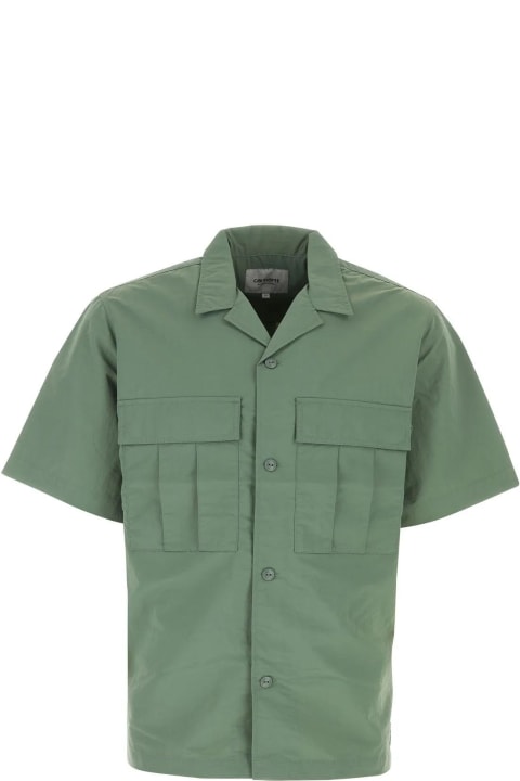 Fashion for Men Carhartt Army Green Nylon S/s Evers Shirt