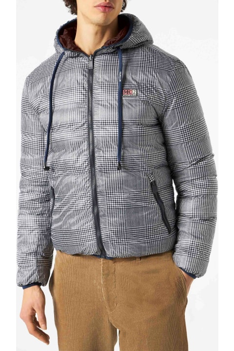 Homeware MC2 Saint Barth Man Double Face Brown Down Jacket Courchevel