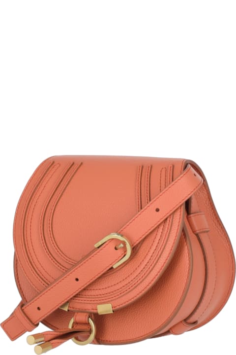 Chloé Totes for Women Chloé Mercie Shoulder Bag In Orange Leather