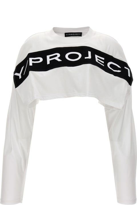 ウィメンズ Y/Projectのトップス Y/Project Logo Crop T-shirt