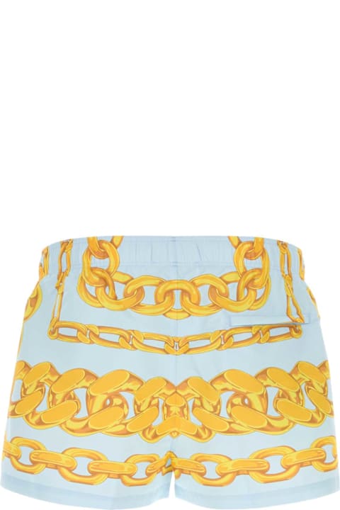Versace Swimwear for Men Versace Printed Polyester Swimming Shorts