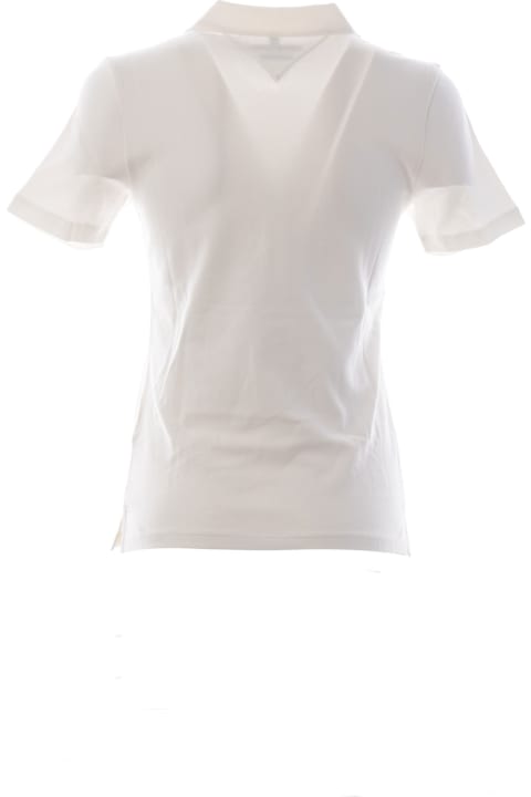 White Polo Shirt With Mini Logo