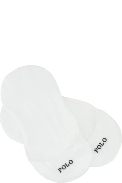 Underwear for Men Polo Ralph Lauren White Stretch Cotton Invisible Socks Set Polo Ralph Lauren