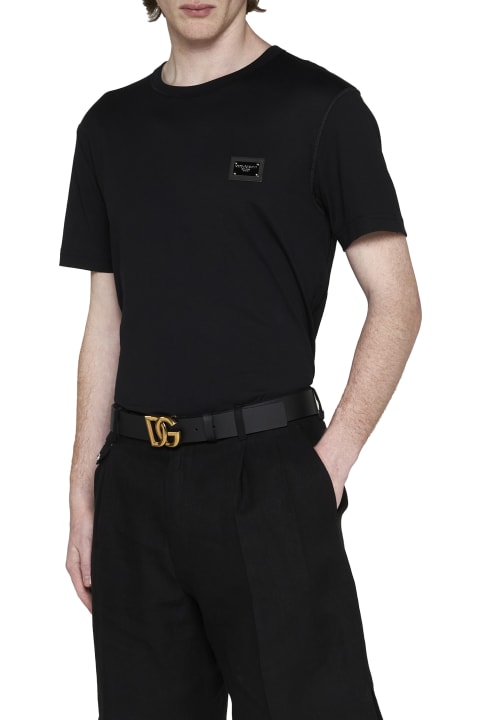 Topwear for Men Dolce & Gabbana Logo Plaque T-shirt