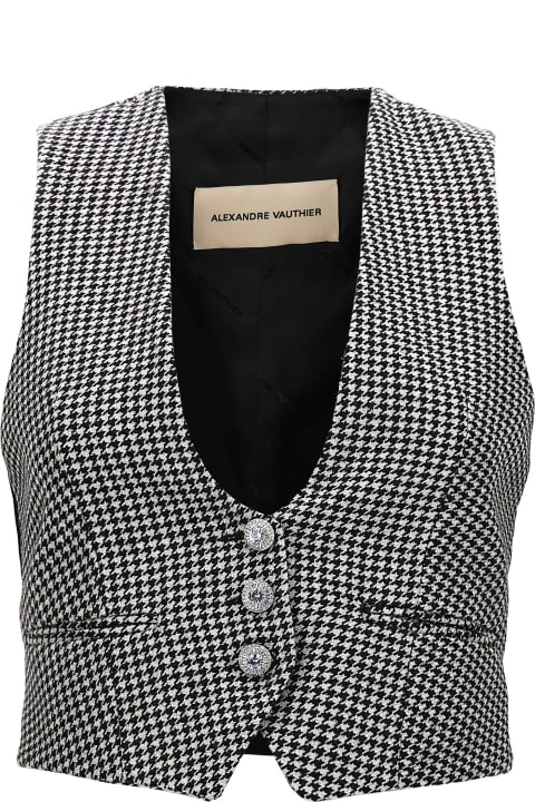 Alexandre Vauthier Coats & Jackets for Women Alexandre Vauthier Houndstooth Waistcoat