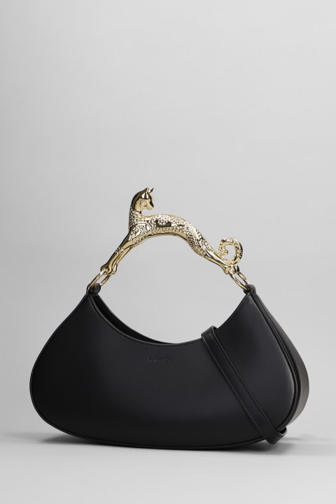 Totes for Women Lanvin Hobo Hand Bag In Black Leather